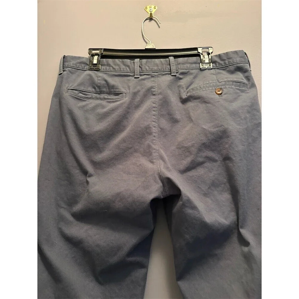 J.Crew Chino Pants Men's W36 L30 Blue Straight Leg Stretch Casual Workwear - Picture 6 of 8